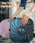 Top Notch Air Fryer Crisper Rack For 8QT PowerXL Vortex Pro Models Heavy Nonstick Grill Tray being placed in a dishwasher.