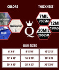 Color, thickness, and size options for Heavy Duty Waterproof Tarp 25x33, 120 GSM 12 Mil, UV And Tear Resistant For Camping.