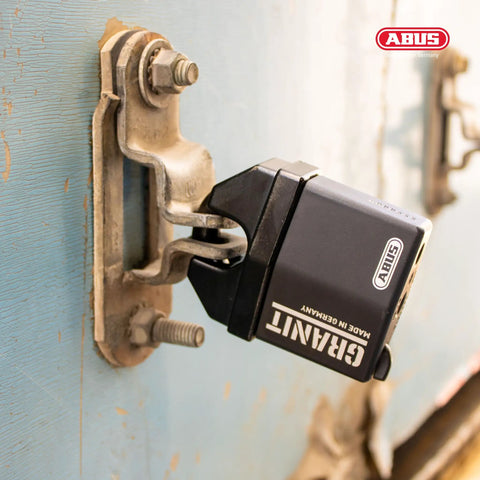 Granit Alloy Steel Padlock Keyed Alike 37/60 KA Heavy Duty Security Lock with Disc Cylinder Hardened Shackle on garage door