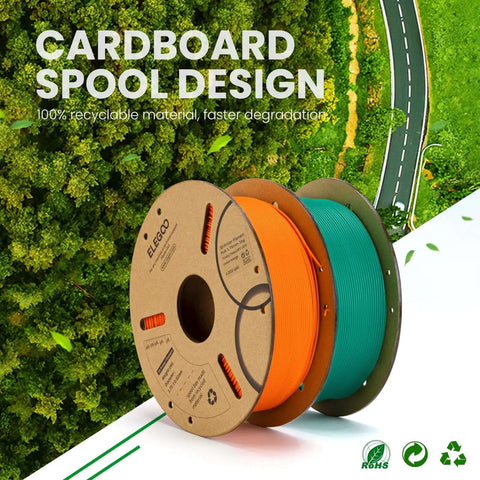 Orange PLA Filament 1.75mm 1kg Spool For Most FDM 3D Printers with cardboard spool design