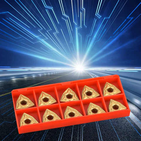 10 Pieces WNMG 432 And WNMG0804 CNC Carbide Inserts Built Tough With High Density Coated Finish in red case