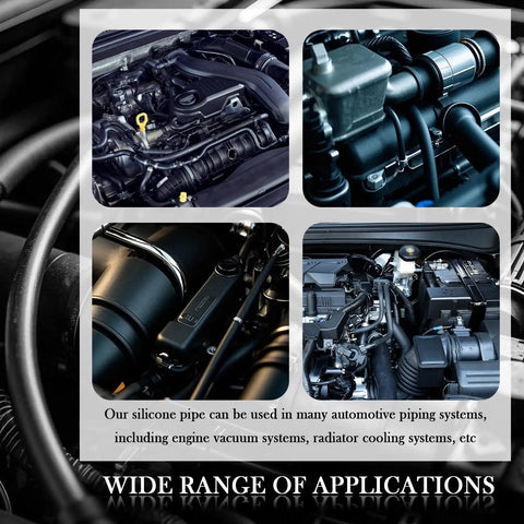 Silicone Vacuum Hose 9.84 Ft Long With 0.40 Inch Outer Diameter And Five Thirty Second Inch Inner Flexible Automotive Vacuum Lines installed in engine bay.