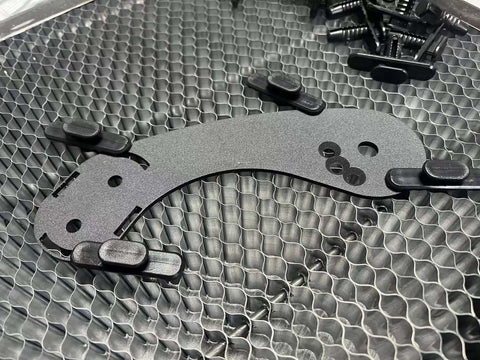 NyVoozy 16pcs honeycomb bed fixing pins on a curved metal plate for laser cutting and engraving machines