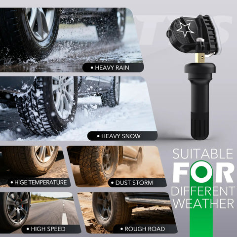 Pre Programmed Tire Pressure Sensor Fits Buick Chevy Gmc Cadillac Suzuki Hummer for heavy rain and snow conditions.