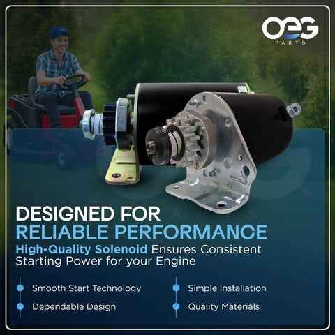 Designed for reliable performance starter with smooth start technology and high-quality solenoid for engines.