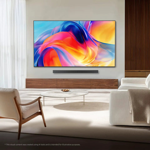 55 Inch 4K Mini Led Smart Television Boosting Straight Fire Visuals With Advanced Deep Black Contrast And Seamless Streaming Features For A Top Tier Living Room Setup displayed in a modern living room.