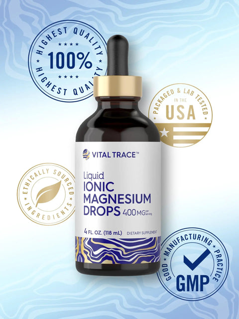 Magnesium Liquid Complex Drops, 400 Mg Per Serving, 4 Fl Oz, Vegetarian, Non GMO Gluten Free Mineral Supplement With Sulfate And Boron