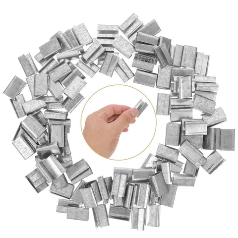 Portable Metal Banding Clips And Heavy Duty Strapping Buckle Kit For Industrial Packaging And Shipping