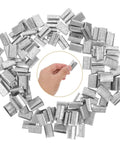 Heavy Duty Steel Strapping Clip With Iron Buckle For Industrial Packaging And Pallet Shipping, 1kg Plastic Seals in hand