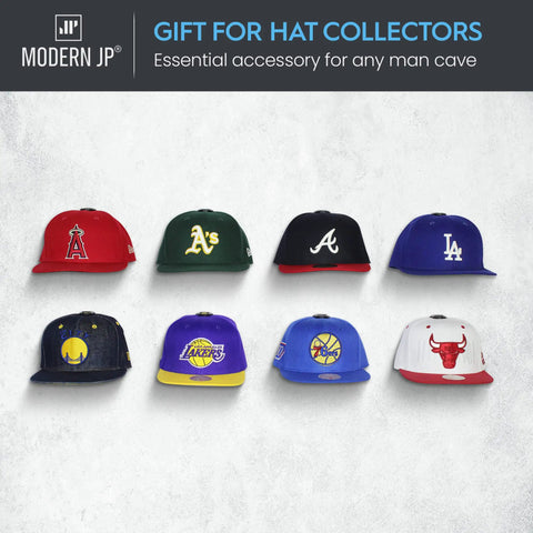 Killer 16 Pack Adhesive Hat Hooks For Wall Setup With Zero Hassle And Savage Strong Hold Perfect For Baseball Caps And Fitted Hats displaying caps in various colors.