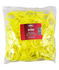 Bag of Checkmate Wheel Nut Indicator 33mm For 22mm Studs Yellow 200 Pack, high visibility for quick torque checks.