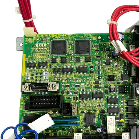 Emergency Stop Control Module For Industrial Robot Controllers A05B 2601 C410 And C412 10A 30A E Stop Unit Spare Parts In Stock Ideal For Maintenance And Replacement On Automated Production Lines Reliable Safety Module Ready To Install, PCB with red wiring