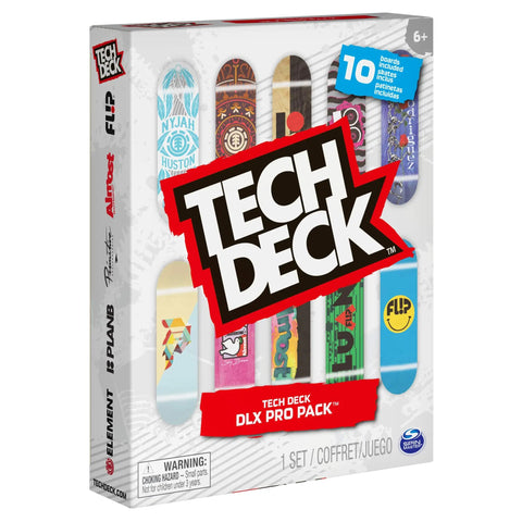 Box of DLX Pro 10 Pack Fingerboards With Real Skate Graphics Fully Assembled Collectible Mini Skateboards Set For Kids Ages 6 Plus