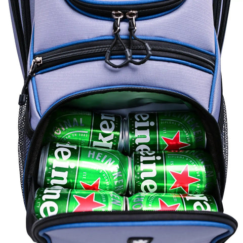 14 Way Divider Top Golf Cart Bag With Quiet Design cooler pocket with beverage cans