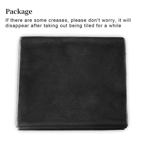 DIY Window Screen Replacement Mesh For Windows Doors And Patio, folded charcoal black adjustable fiberglass screen roll.