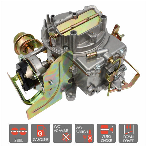 Ford 2100 2150 2 Barrel Carburetor With Electric Choke For 289 302 351 V8 Jeep Engine Mustang Replacement Motorcraft Autolite 2100 2150 Carburetor Beefed Up Performance, silver metal 2-barrel carburetor with electric choke