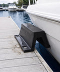 Arch Rubber Dock Shield for Dock Protection From Boat Impacts, Easy Install With Downward Attachment, black marine rubber