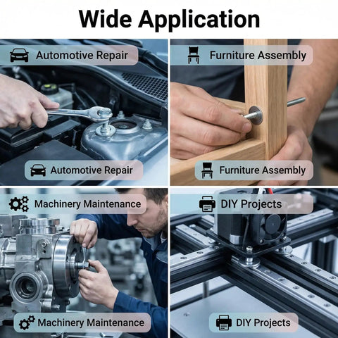 Wide application of Rock Solid 304 Stainless Steel Flat Washers Heavy Duty Assorted Metric Hardware Kit. Ideal for repairs and projects.