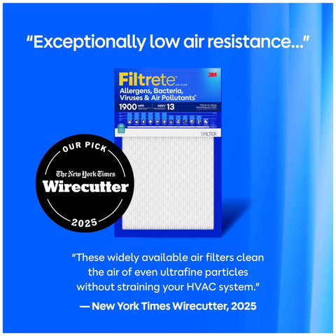 Six Pack 14x30x1 Air Filters MERV 13 MPR 1900 For Allergens Bacteria Viruses And Pollutants Improve Indoor Air Quality In Your Home With Reliable Airflow For AC Or Furnace Three Month Filter Life packaging