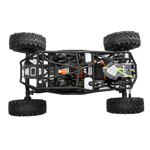 Top view of RBX10 Ryft 1/10 Scale 4WD Brushless RC Truck Ready To Run Rock Bouncer RTR With Durable Tube Chassis And Universal Axles