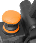 Close-up of orange adjustment knob on Cordless Planer With Brushless Motor, Dual 3-1/4-Inch Blades, Beastly 26,000 Cuts Per Minute.