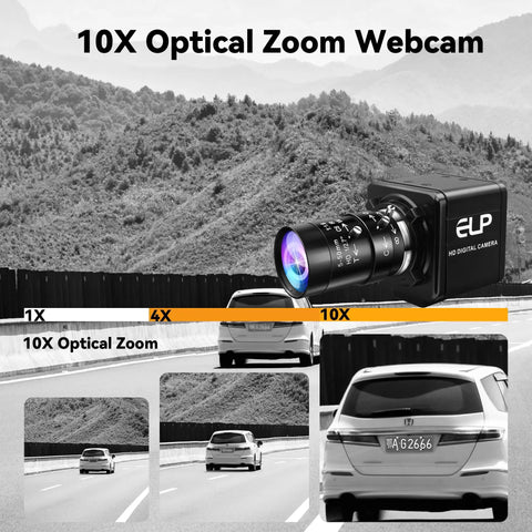 Global Shutter USB Camera Monochrome High Speed Imaging 1280x800 at 120fps Plus 210fps 420fps 640fps Options with 10x Optical Zoom