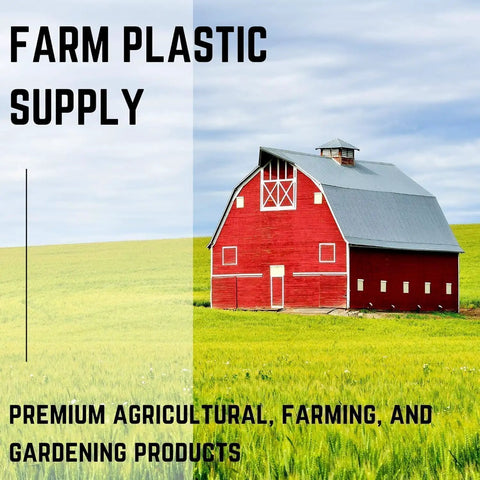Battle Tested Heavy Duty Clear Pallet Covers 78X155 Inch 2Mil Polyethylene Workhorse Bags near a red barn on a farm.