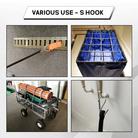 Various uses of 31 Inch Rubber Tarp Straps With 150 Percent Max Stretch 100 Percent EPDM Bungee Cords With Metal Crimped S Hooks