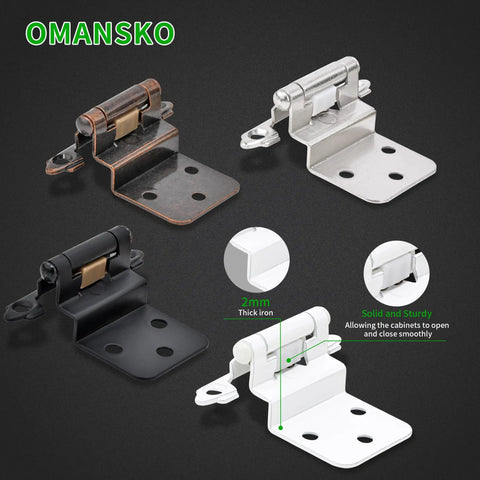 Tough Ten Pack Matte Black Self Closing Cabinet Hinges For Kitchen Cabinets showing various hinge colors and styles.