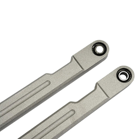 Rear Radius Rod Arms Support Kit For 2014 To 2023 Polaris RZR XP 1000 And XP 4 1000 With Beefy Boxed High Clearance Suspension And Heavy Duty Silver Steel For Off Road Performance Durable Construction Easy Bolt On Upgrade, silver radius rod arms