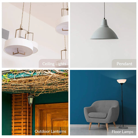 GU24 LED A19 Light Bulbs 9W 60W To 75W Replacement 4 Pack 120V 2 Prong Twist And Lock Base Daylight 5000K usage in ceiling lights, pendants, outdoor lanterns, and floor lamps.