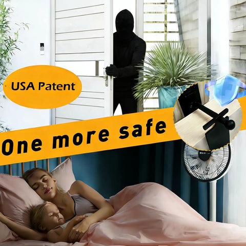 Heavy Duty Lockable Door Barricade Brackets Paired With Gate Bar Holder Delivering Top Shelf Wall Mount Security Reinforcement Via No Hassle Setup And Tough As Nails Rust Resistant Finish Set showing secure door setup.