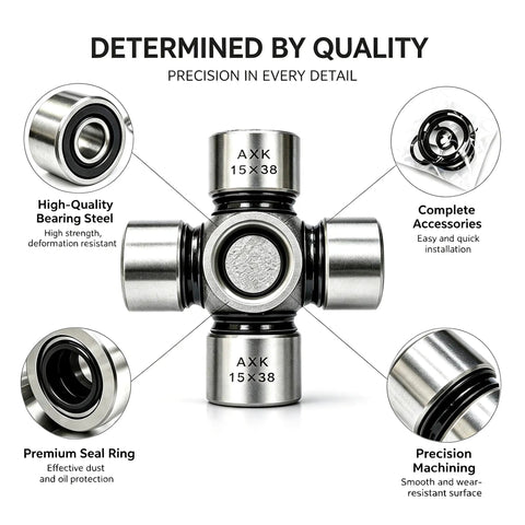 Real Deal Mini Universal Joint Cross Bearing Swap St1538 For Atv Utv Steering Shafts with high-quality bearing steel, 15x38mm size.