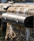 Heavy Duty Rubber Dock Fenders For Ships And Piers, installed on a pier, ISO Certified, DA Type Black Marine Dock Bumpers