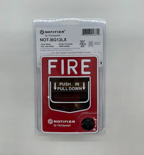 Kickass Addressable Pull Station For Tough Commercial Fire Alarm Systems With Bulletproof Engineering and Rapid Manual Activation For Top Tier Facility Security and Dependable Emergency Response Anywhere, red casing, dual action.