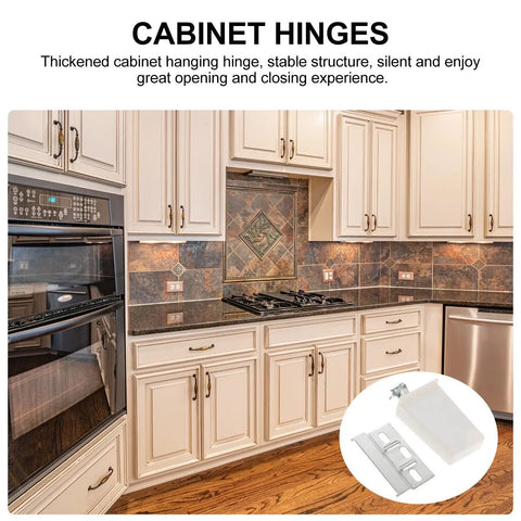 4 Pack Cabinet Corner Brace Hinges Kit Beefy Heavy Duty Metal Suspension Fittings For Kitchen Cabinets ABS And Iron Construction