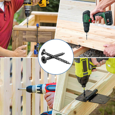 Deck Screws Kit With 120 Piece Wood Screws Assortment In Four Sizes From One And A Half Inches To Three Inches, Rust Resistant