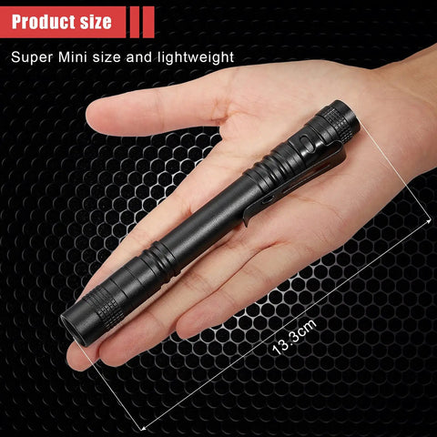 4 Pack UV Black Light Pen Lights For Urine Leaks And Stain Detection held in hand showing size
