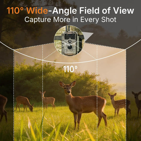 E6 WiFi Trail Camera Non Cellular With External Antenna Stable WiFi On Site App Viewing Grab And Go 64MP 1296P HD No Glow