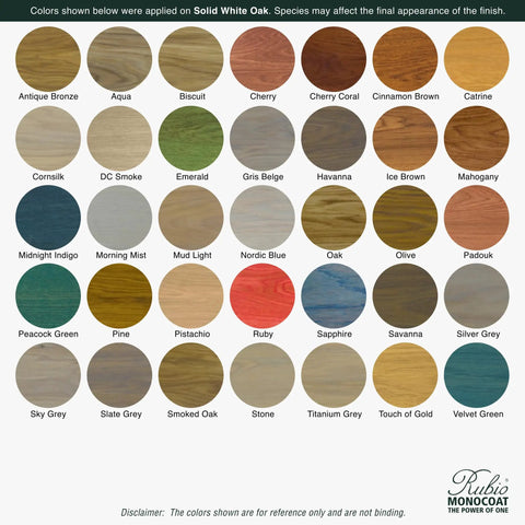 Color samples of Quick Dry Eco Friendly Wood Oil Finish For Interior Floors And Furniture One Coat Linseed Hard Wax Polish.