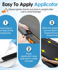 Instruction for using 120ml Pure Silicone Treadmill Belt Lubricant With 24 Inch Foldable Applicator for Quiet Smooth Walking Pad.