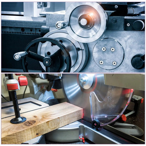 Badass Rock Solid M10 X 20 Mm Star Locking Clamping Knobs With A Grippy Polymer Design Smooth Thread Adjustment For Any Shop Project And Workbench Build on a machine.