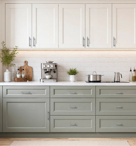 30 Pack Brushed Nickel Cabinet Handles 5 Inch Length Stainless Steel Drawer Pulls on kitchen cabinets
