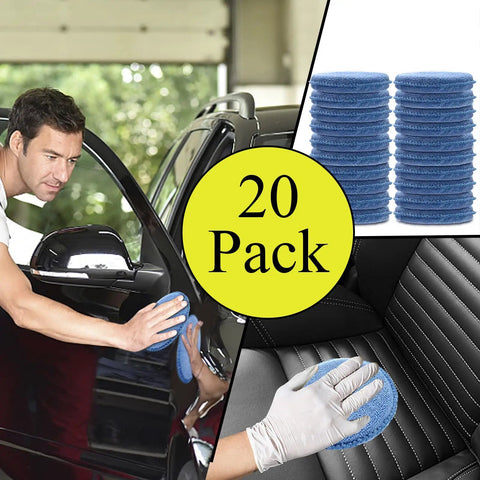 Beast 20 Pack Microfiber Wax Applicator Pads 5 Inch Blue Foam Car Wash Sponge for buffing and cleaning car surfaces