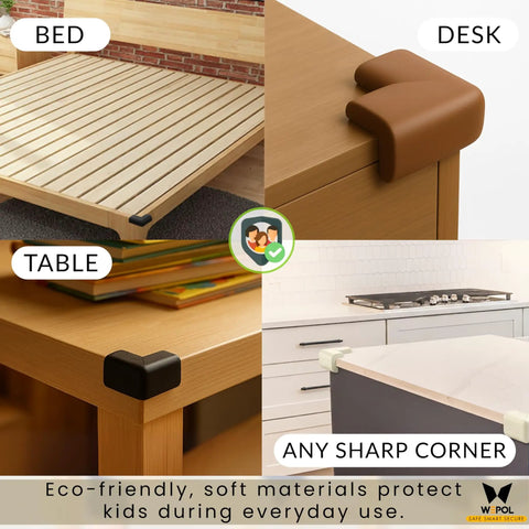 Gotta Keep Those Kiddos Safe With These Rock Solid Baby Corner Protectors Totally Easy Peel And Stick Rubber Bumpers That Cover Every Sharp Desk Edge Smooth As Butter Plus Comes In A Matte Black 12 Pack on various furniture corners.