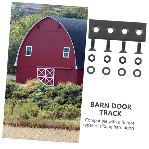 Smooth Barn Door Track Connector Heavy Duty Metal Bracket for easy install secure fit and fluid quiet door movement sturdy hardware