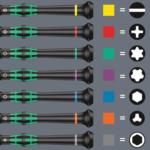 Kraftform Micro Ball End Hex Pro Grade Screwdriver Set With Rack 6 Piece Precision Electronics Screwdrivers Display