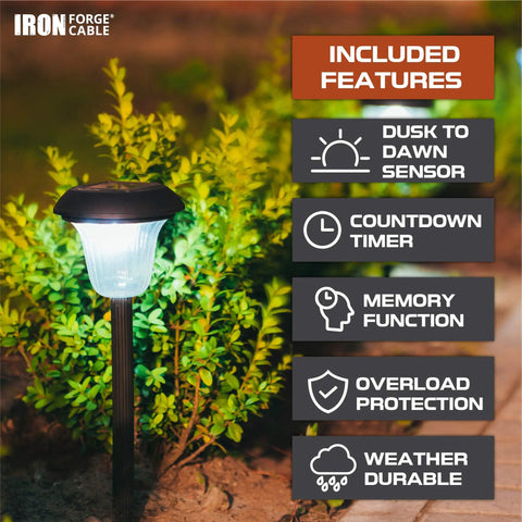 Garden light with 200 Watt Low Voltage Landscape Lighting Transformer With Dusk To Dawn Sensor And Countdown Timer labels