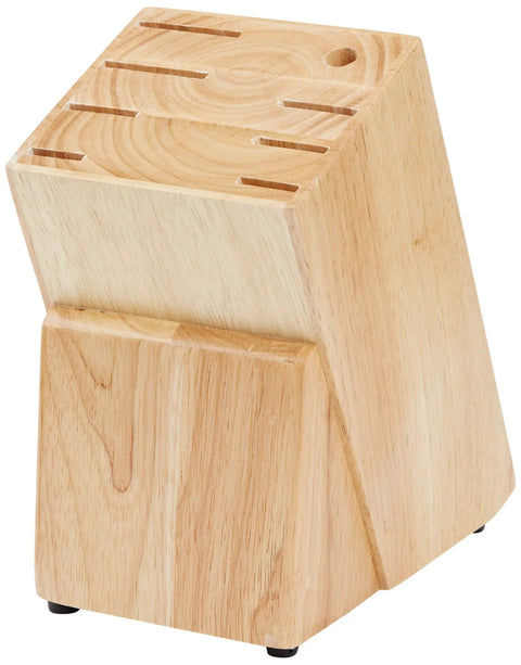 Top Shelf 9 Piece High Carbon Stainless Steel Kitchen Knife Set With Ergonomic Full Tang Handles Pine Wood Storage Block.