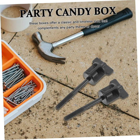 Spare Tire Hold Down Bolt Aluminum Tire Screw Nut Lock For Cars with hammer and screws on sandy surface